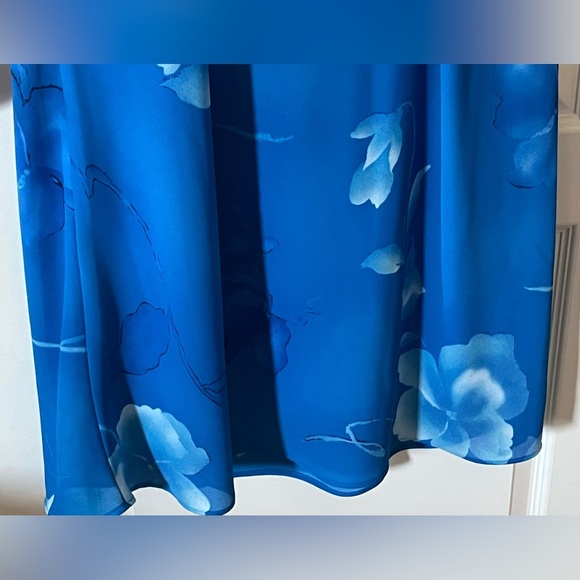 Positive Attitude Beautiful Blue Floral Sleeveless Maxi Dress Women’s size 16 - Picture 5 of 16